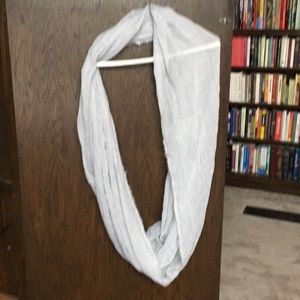 Infinity scarf 🧣 light blue fringe